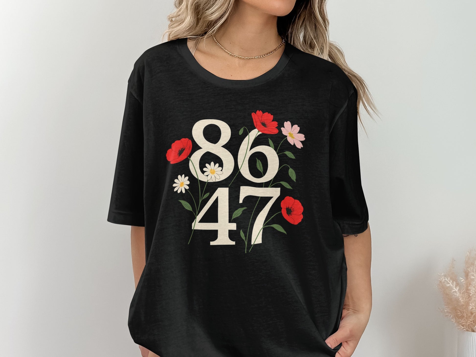 Casual Loose Fit 8647 Floral Graphic Print Shirt product type