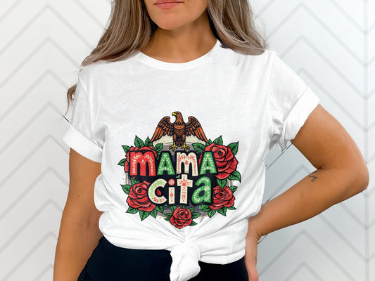 Mamacita Eagle Roses Graphic Printed Shirt product