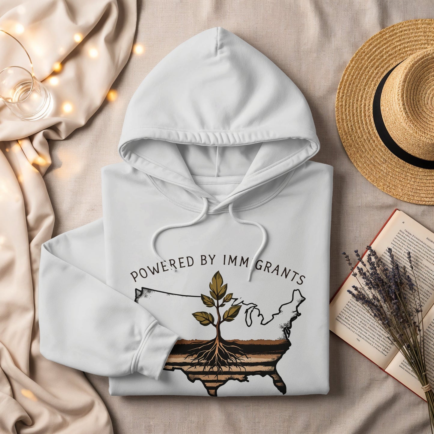 Powered By Immigrants Graphic Hoodie product