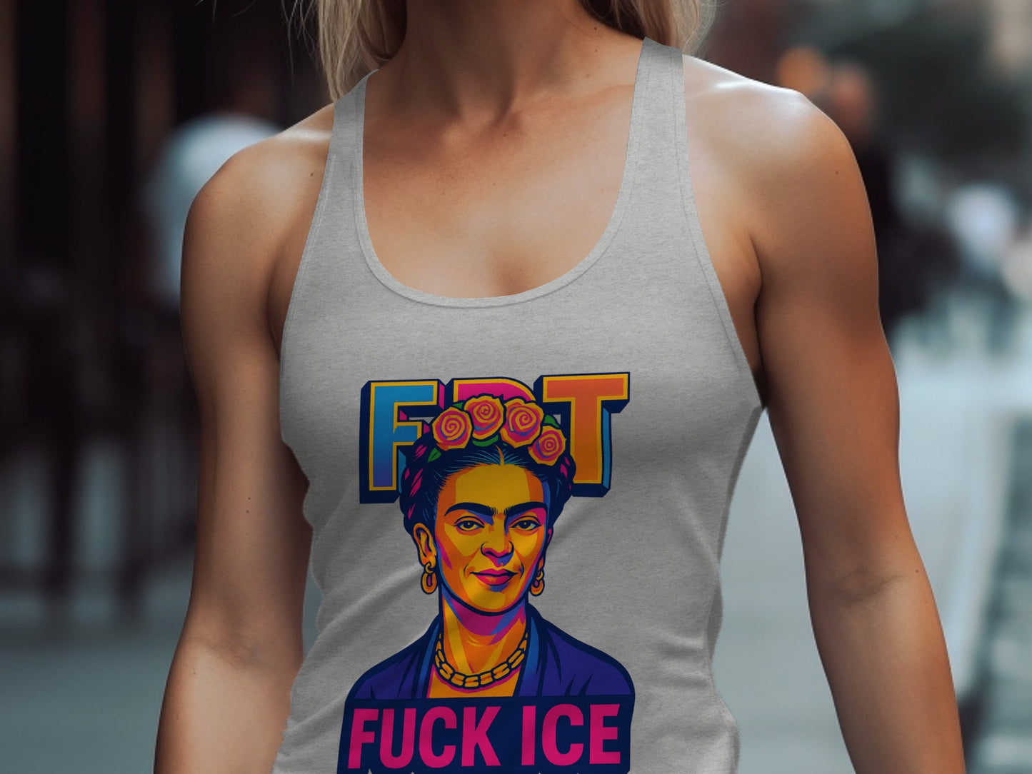 Colorful FDT F*CK ICE Graphic Tank Top product type