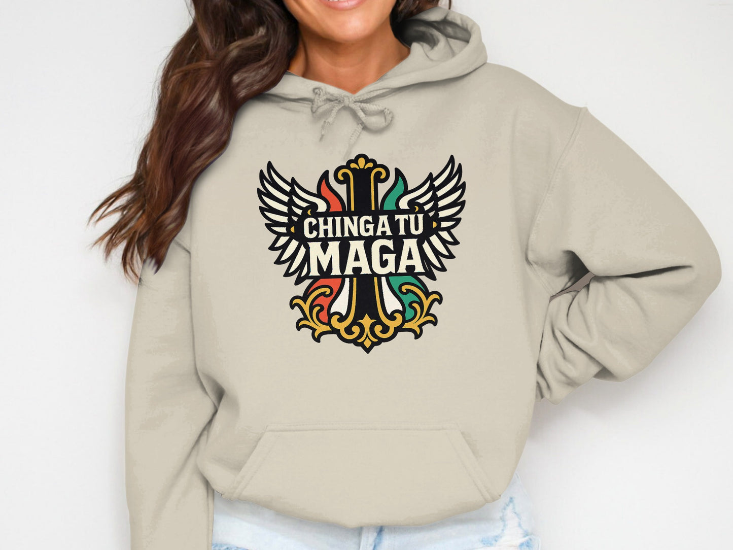 Chinga Tu Maga Graphic Printed Hoodie product
