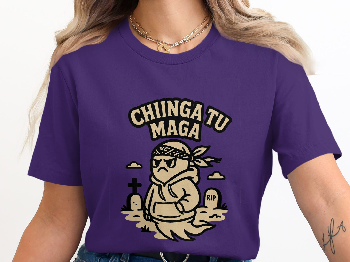 Chiinga Tu Maga Ghost Graphic Fashion T-Shirt product type