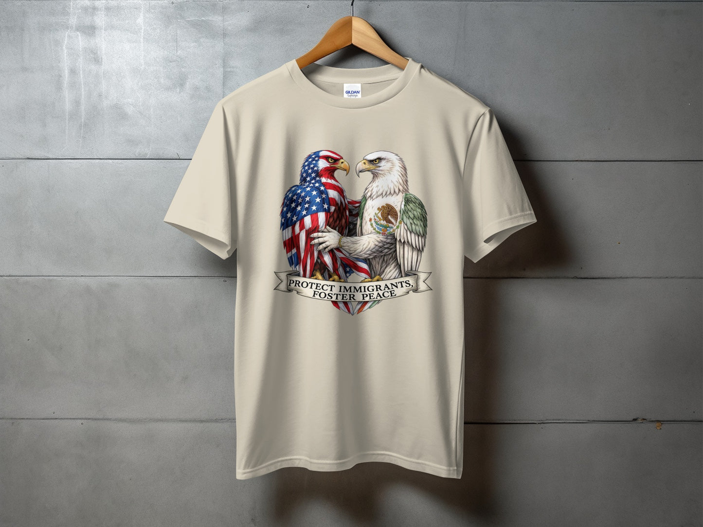 Protect Immigrants Foster Peace Graphic T-shirt product type