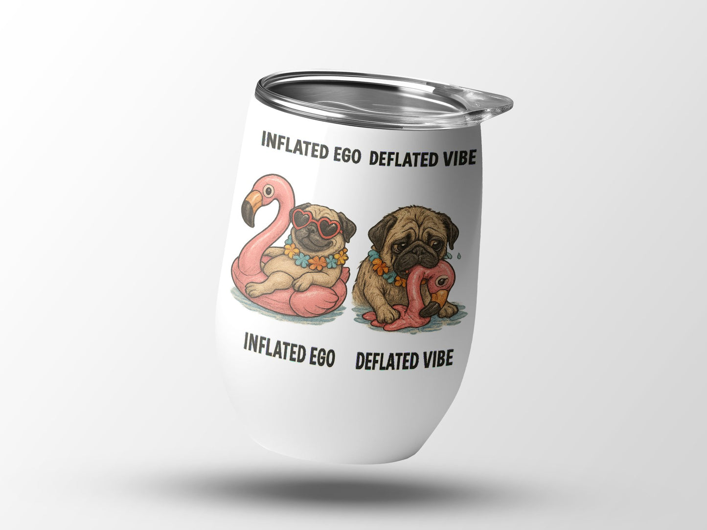 Inflated Ego Deflated Vibe Humorous Drinkware product