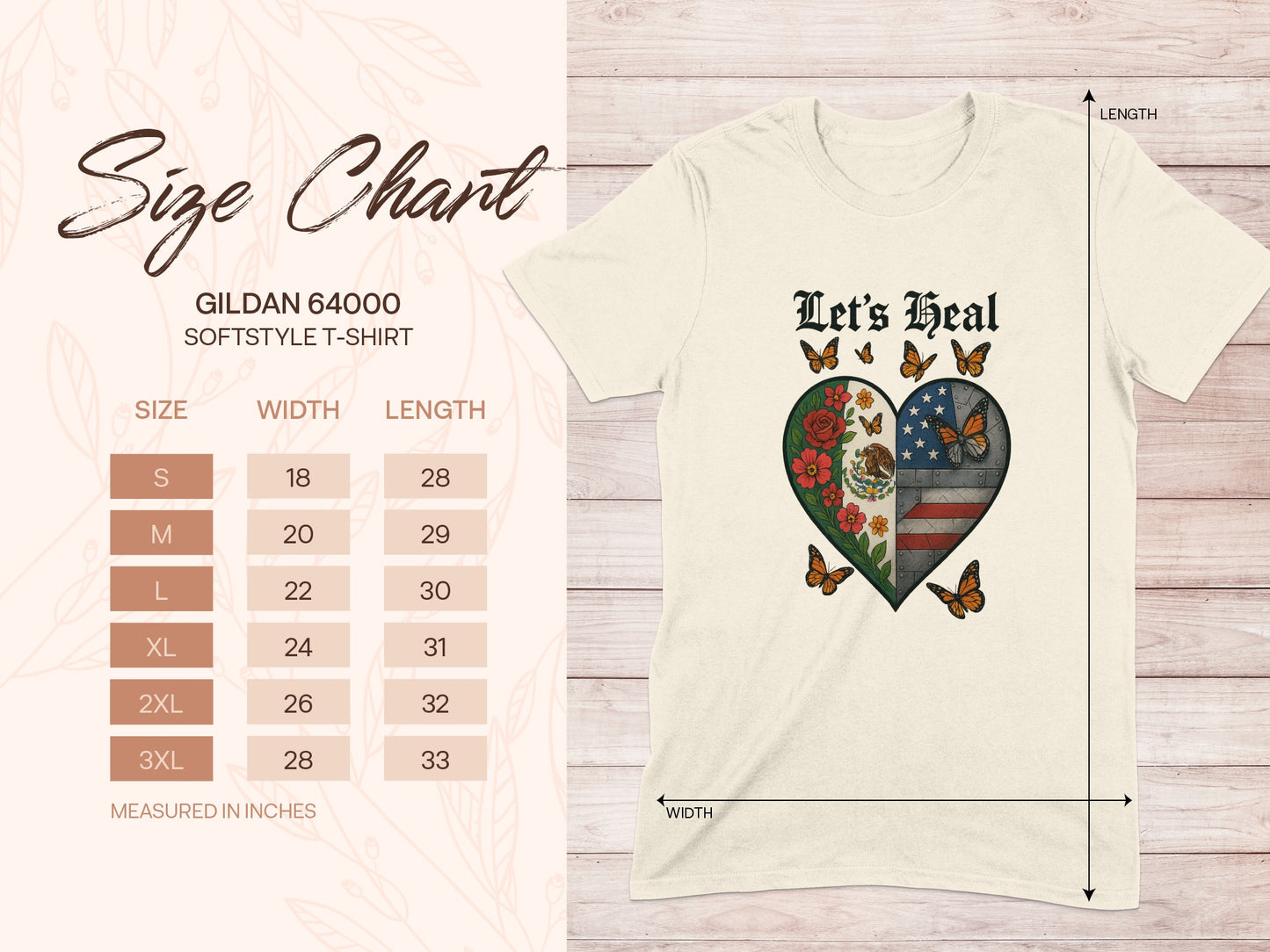 Let's Heal Heart and Butterflies T-shirt product