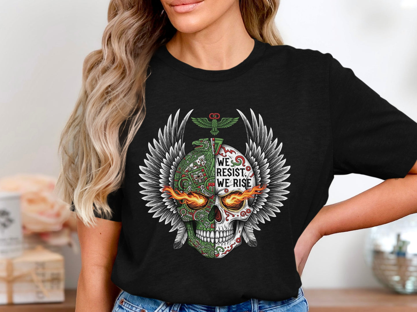 We Resist We Rise Skull Graphic T-shirt product type