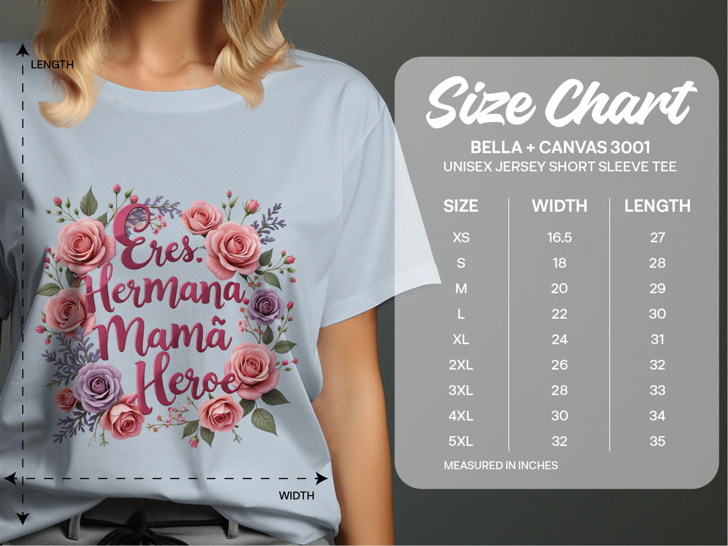 Eres Hermana Mamá Heroe Unisex short sleeve tee product