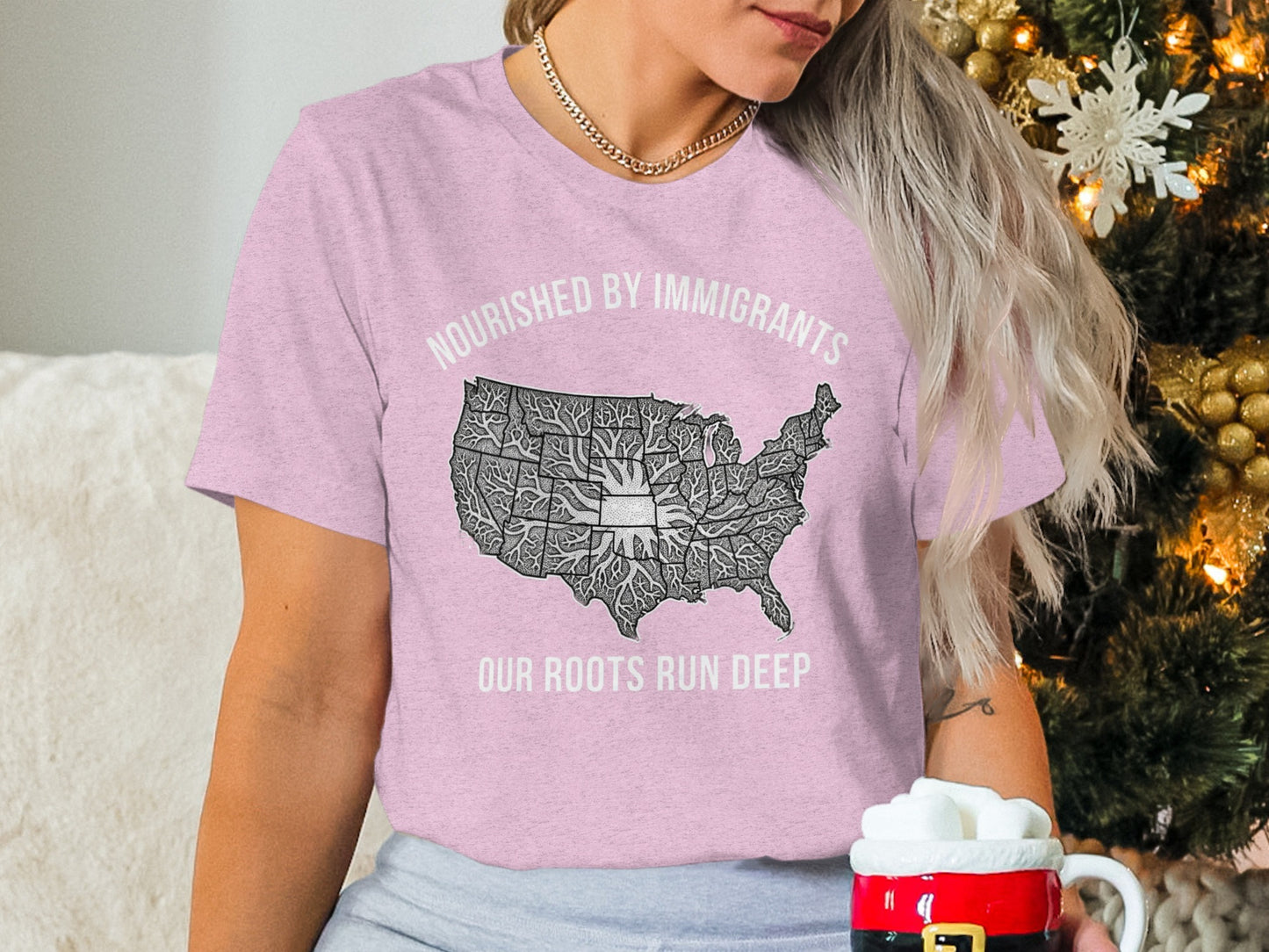 Nourished by Immigrants Our Roots Run Deep T-Shirt