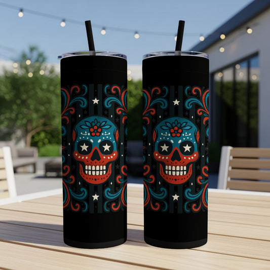 Vibrant Decorative Day of the Dead Skull Tumbler product