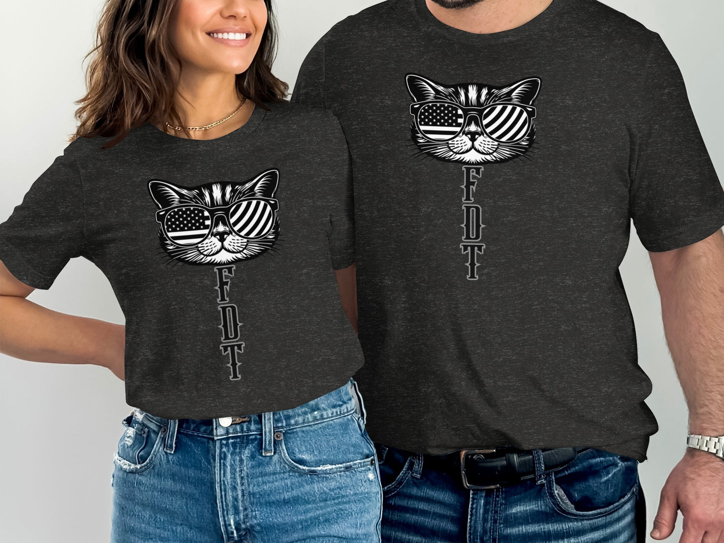 Cool Cat with Sunglasses Design on T-Shirt product type