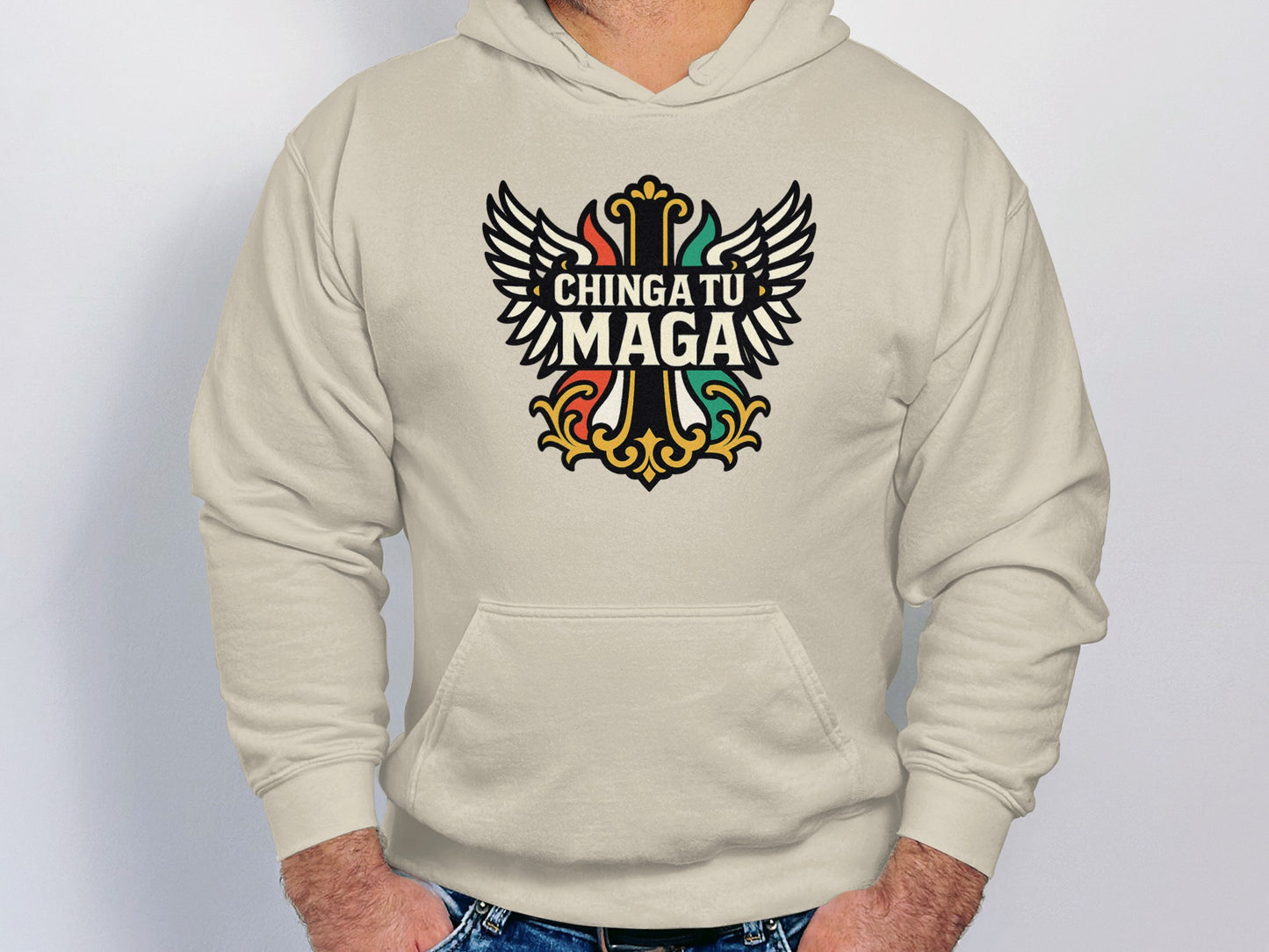 Chinga Tu Maga Graphic Hoodie Casual Wear Product