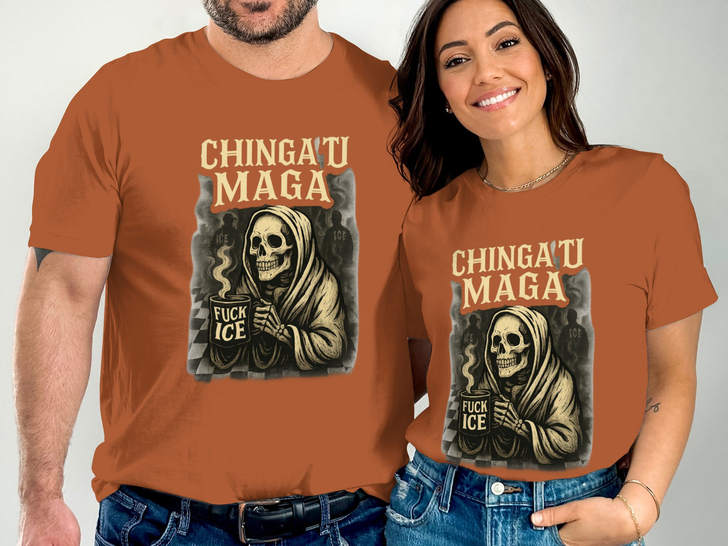 Chinga Tu Maga Fuck Ice Halloween Anti Trump T-Shirts