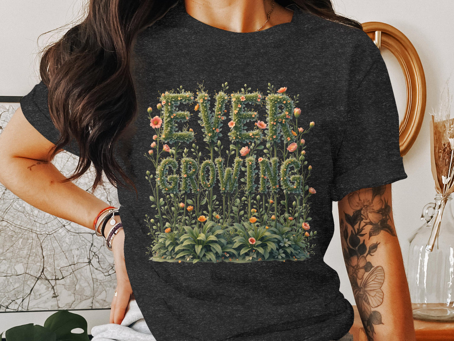 Vibrant Floral Ever Growing Design Tee Shirt product type