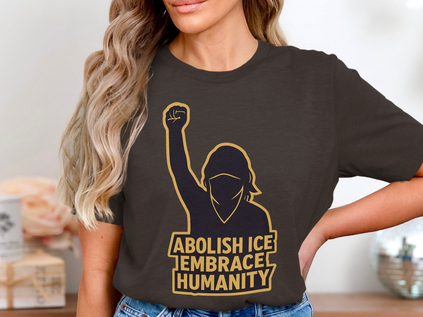 Abolish ICE Embrace Humanity Graphic T-shirt product type