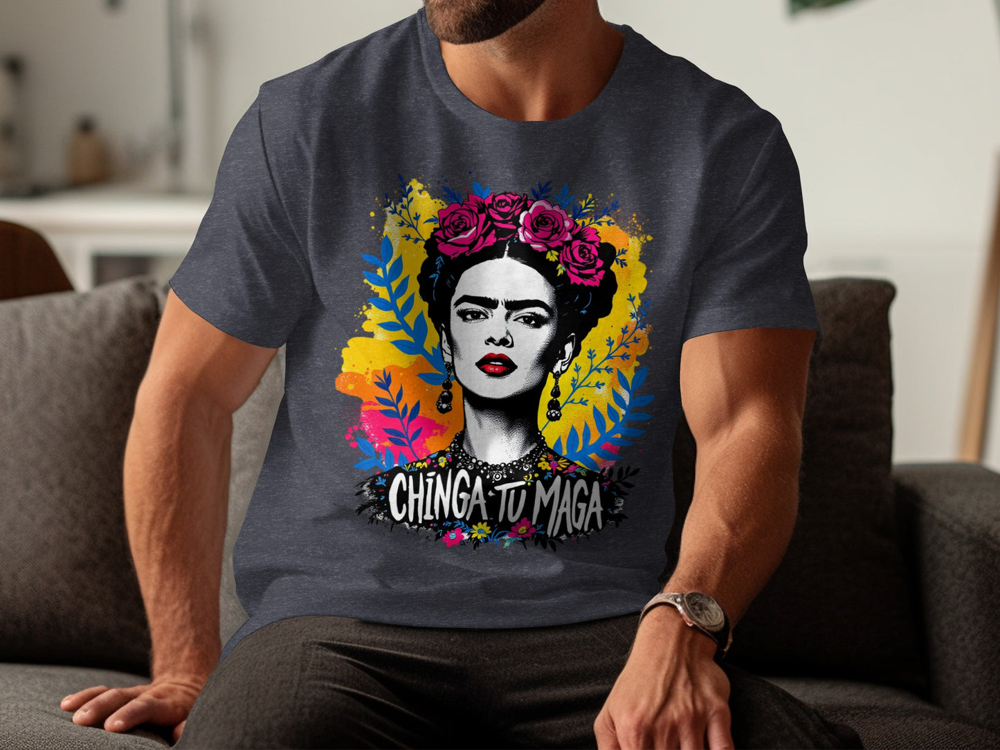 Colorful Artistic Frida Kahlo Chinga Tu Maga Shirt product type