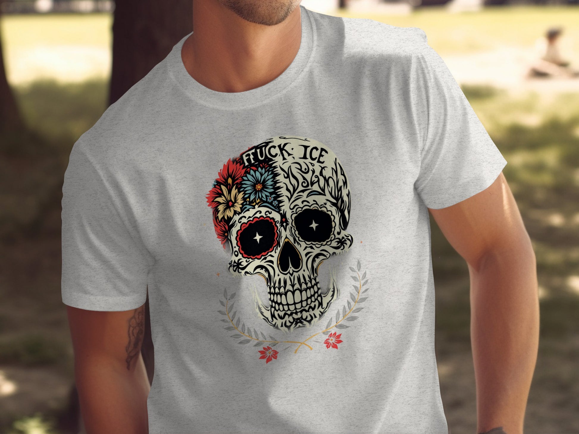 Sugar Skull Graphic Statement T-Shirt product type