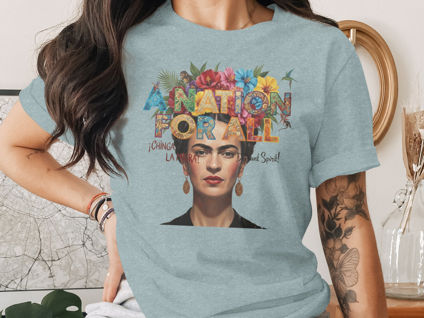 A Nation For All La Raza Defend Stand Shirt product type