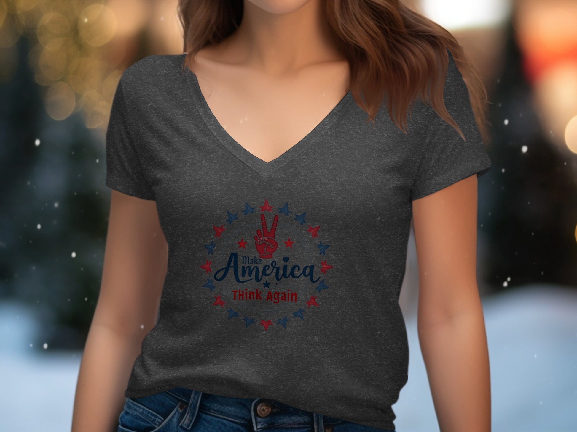 Make America Think Again Graphic Tee Shirt product