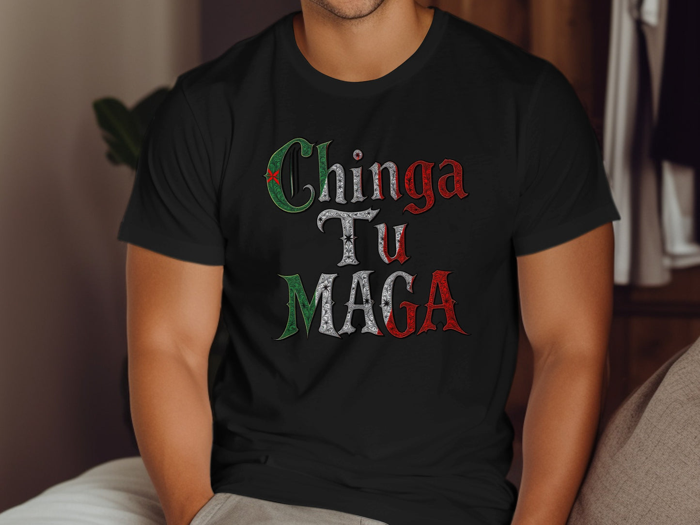 Chinga Tu MAGA Graphic Statement Shirt product