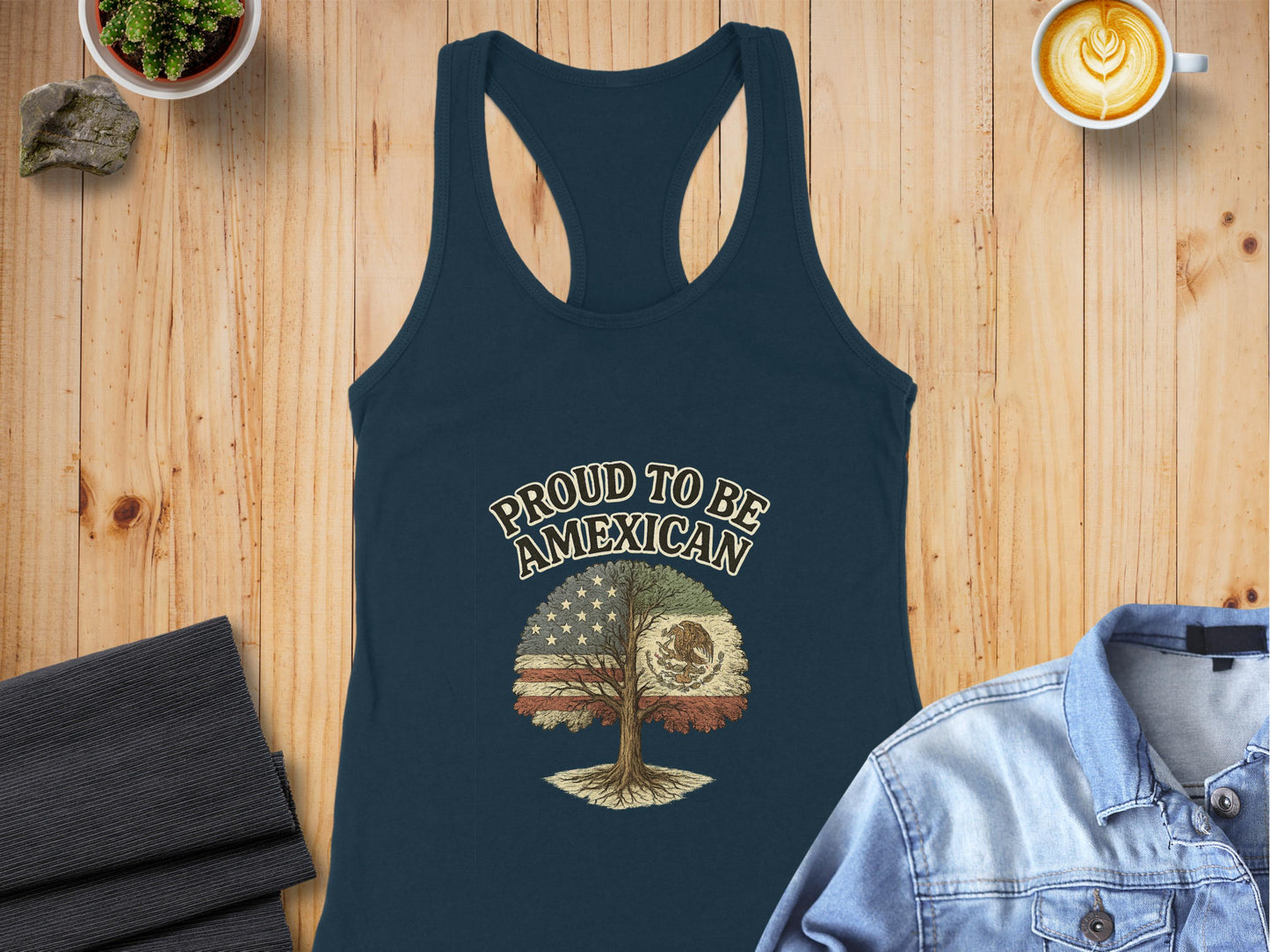 Proud to Be American Tree Design Tank Top product