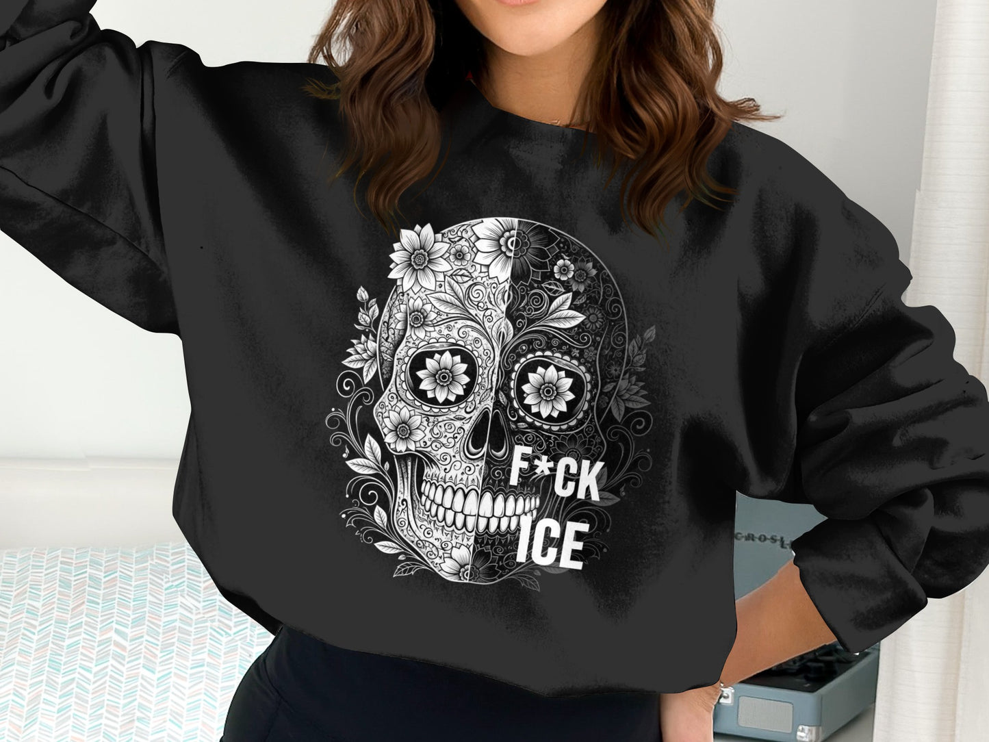 Day of the Dead Sugar Skull Graphic Sweatshirt product