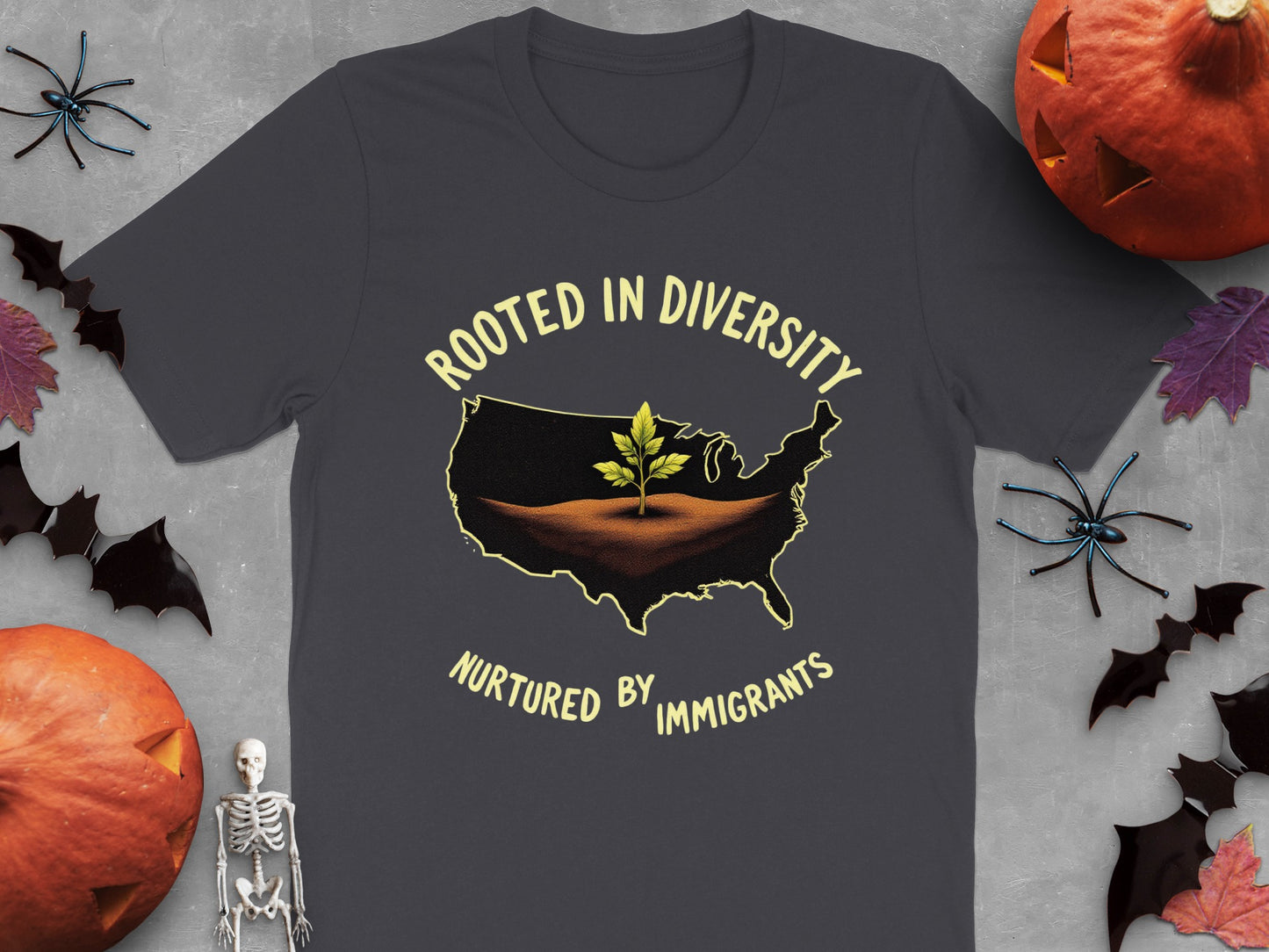 Rooted in diversity nurtured by immigrants t-shirt product type