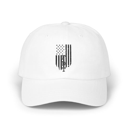 American Flag Design Printed on White Hat product