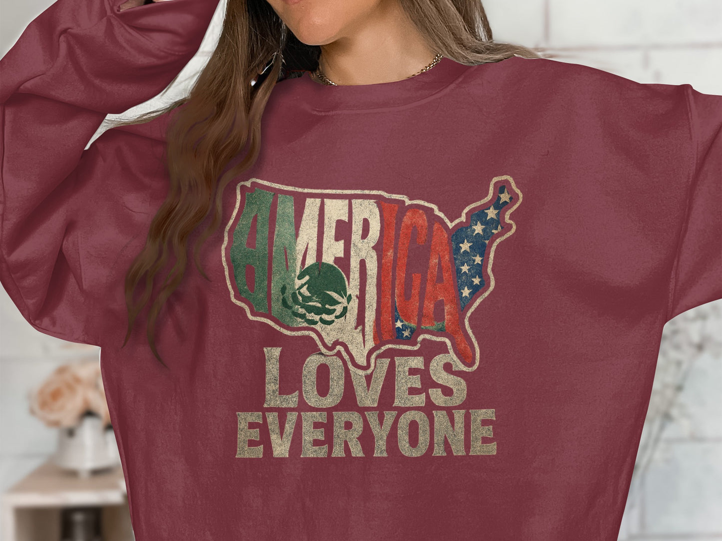 America Loves Everyone Graphic Sweatshirt product