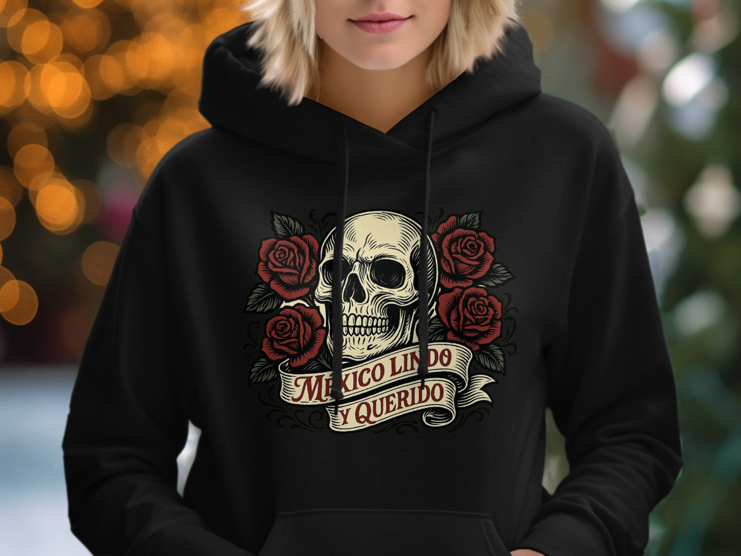 Mexico Lindo Y Querido Skull Roses Hoodie product