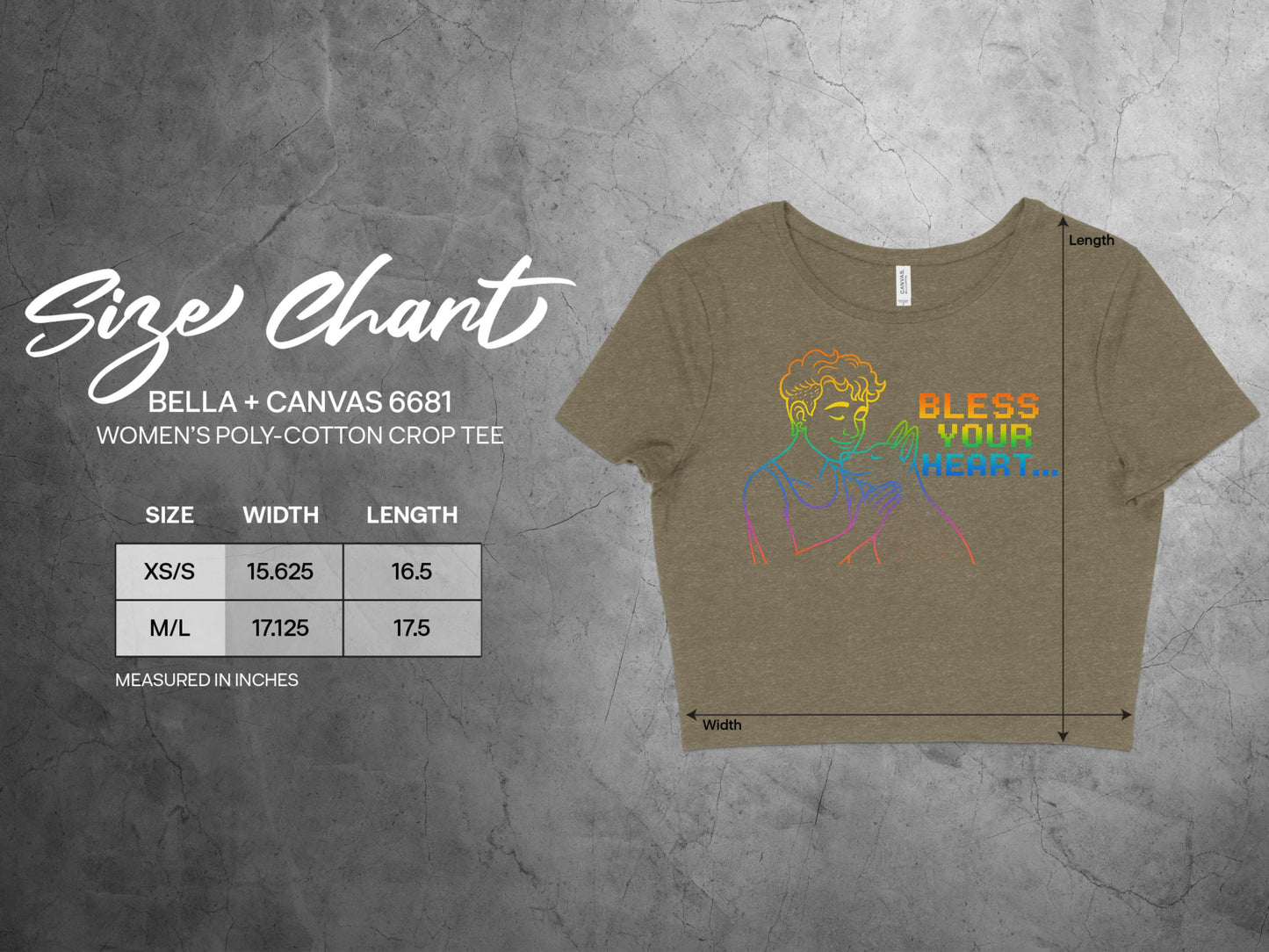 Bless Your Heart Crop Tee Shirt product type