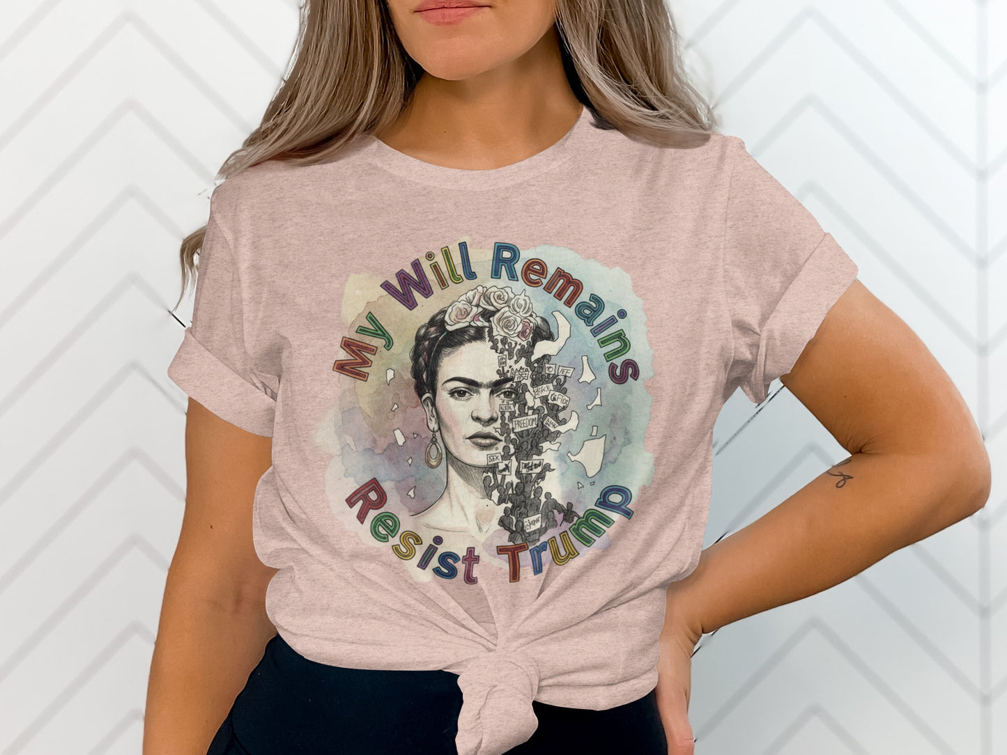 My Will Remains Resist Trump Graphic T-shirt product