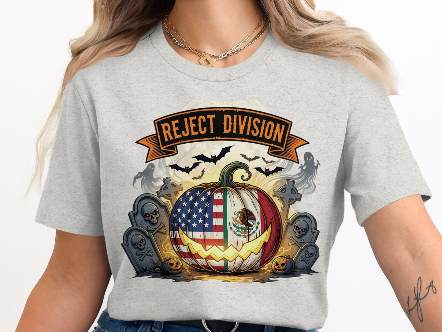 Reject Division Halloween Pumpkin Themed Shirt Product