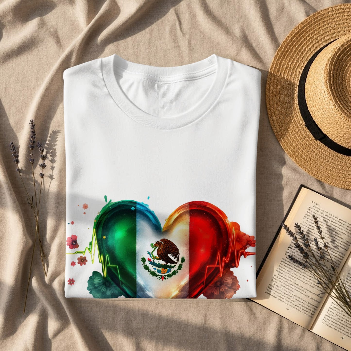Vibrant Mexican Heartbeat Design T-Shirt product type