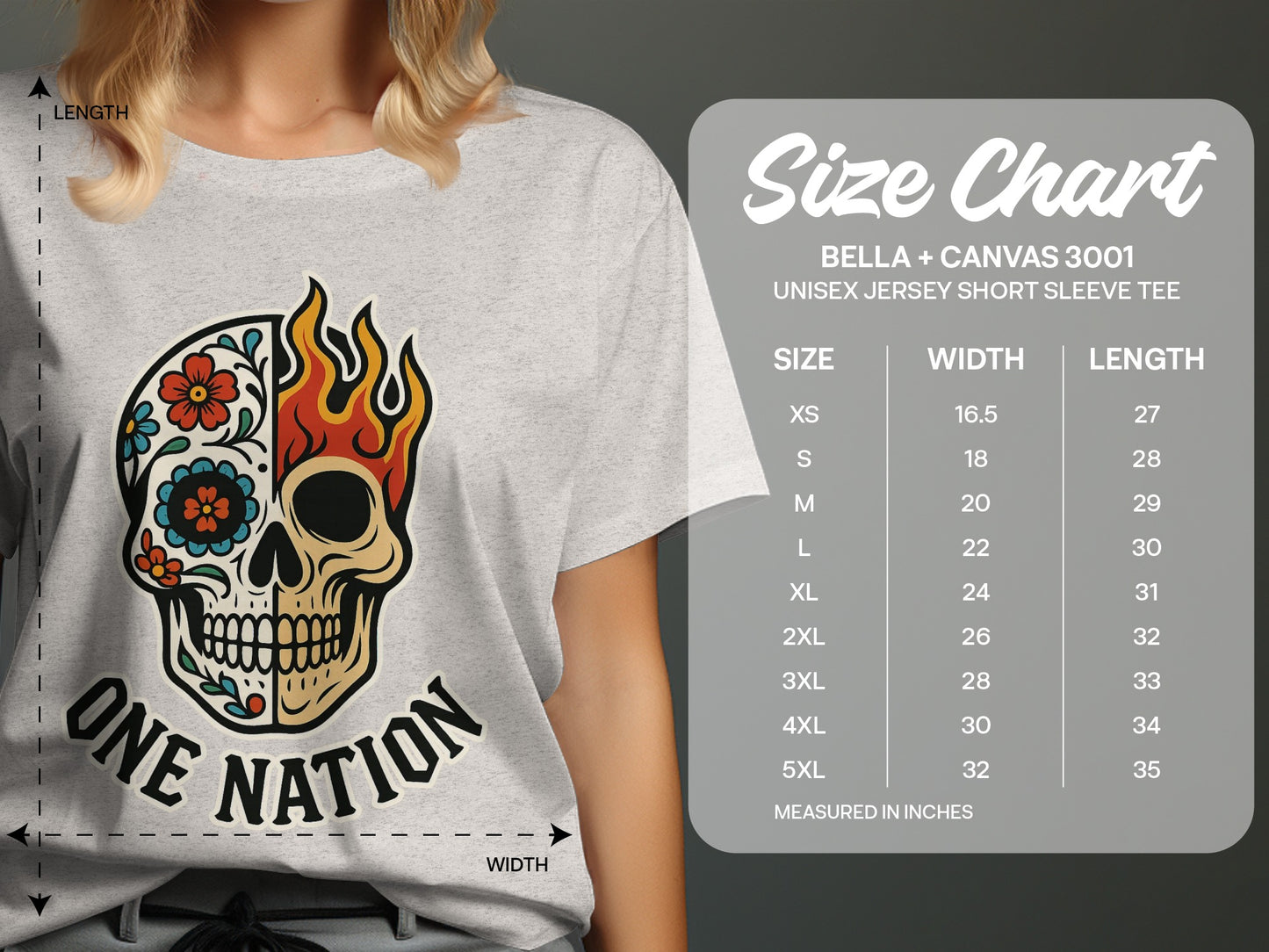 One Nation Skull Graphic Design Unisex Tee product