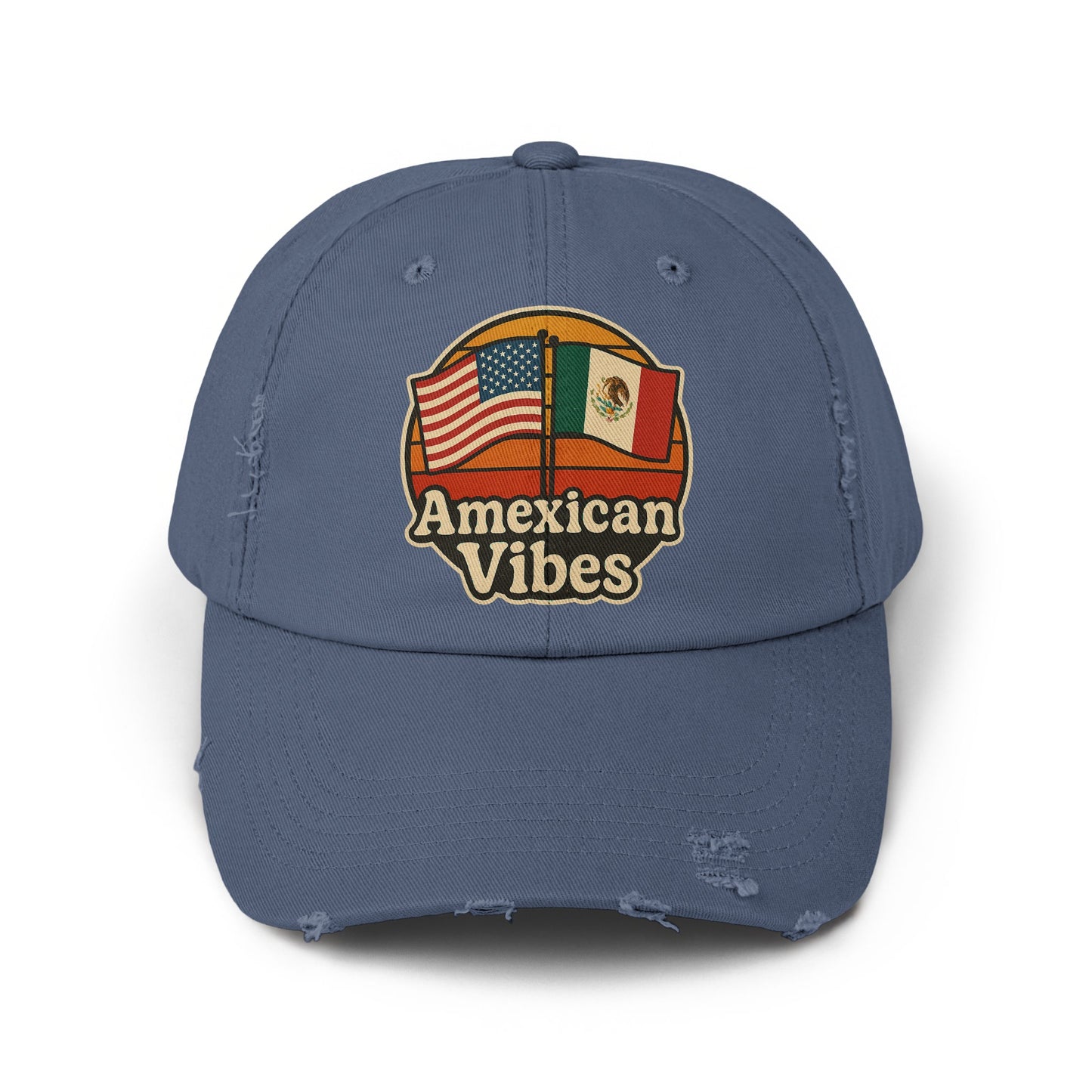 American Vibes Distressed Blue Adjustable Hat product