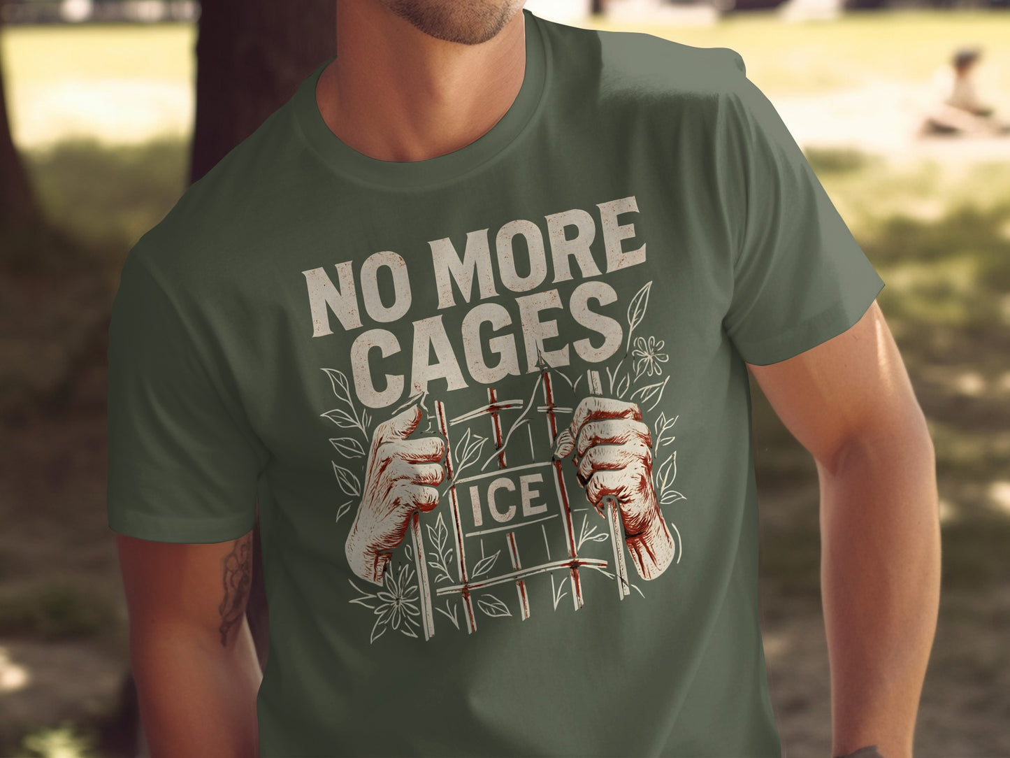 No More Cages ICE Graphic Statement Shirt product