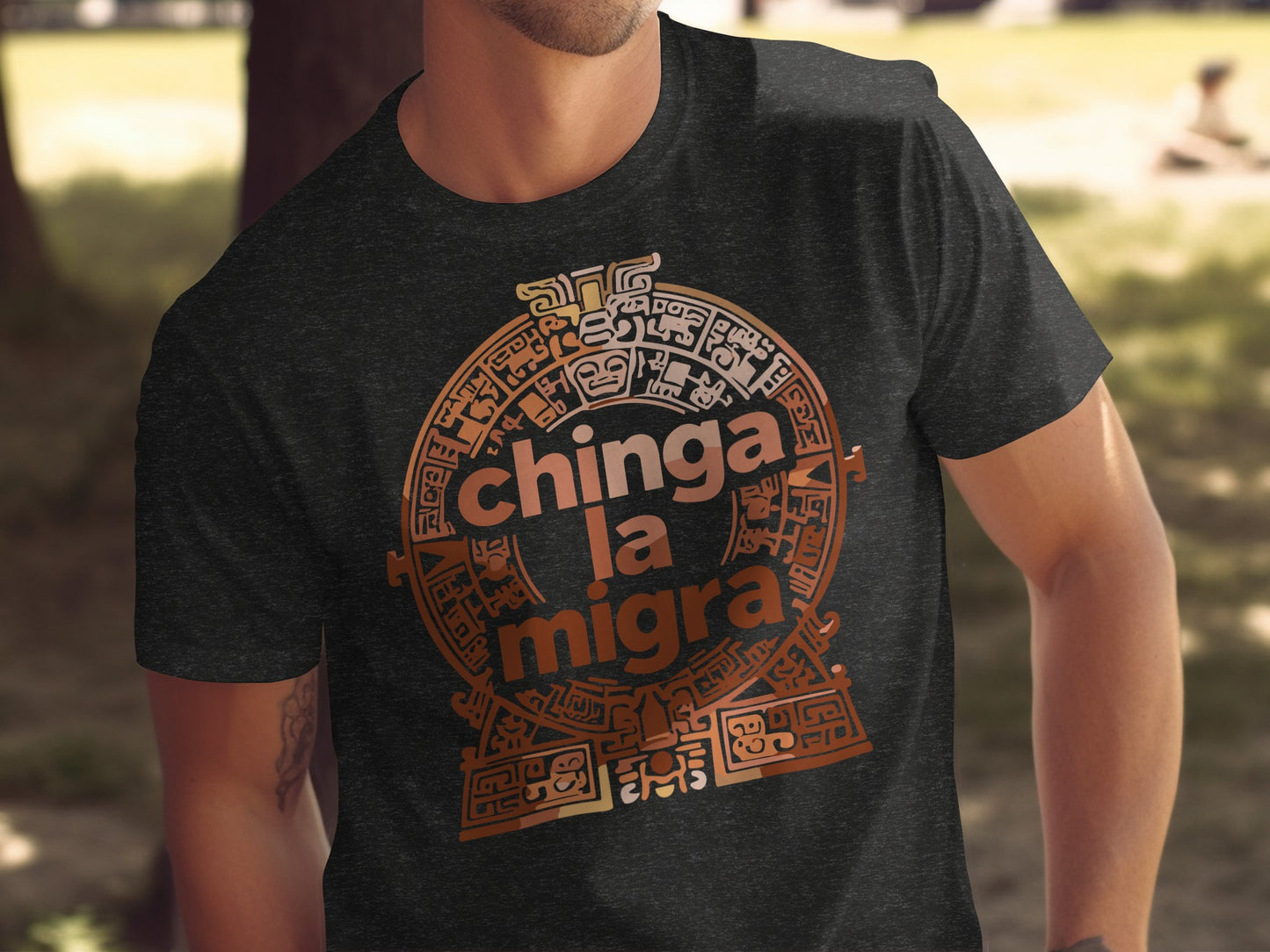 Chinga La Migra Ancient Symbol Design Shirt product