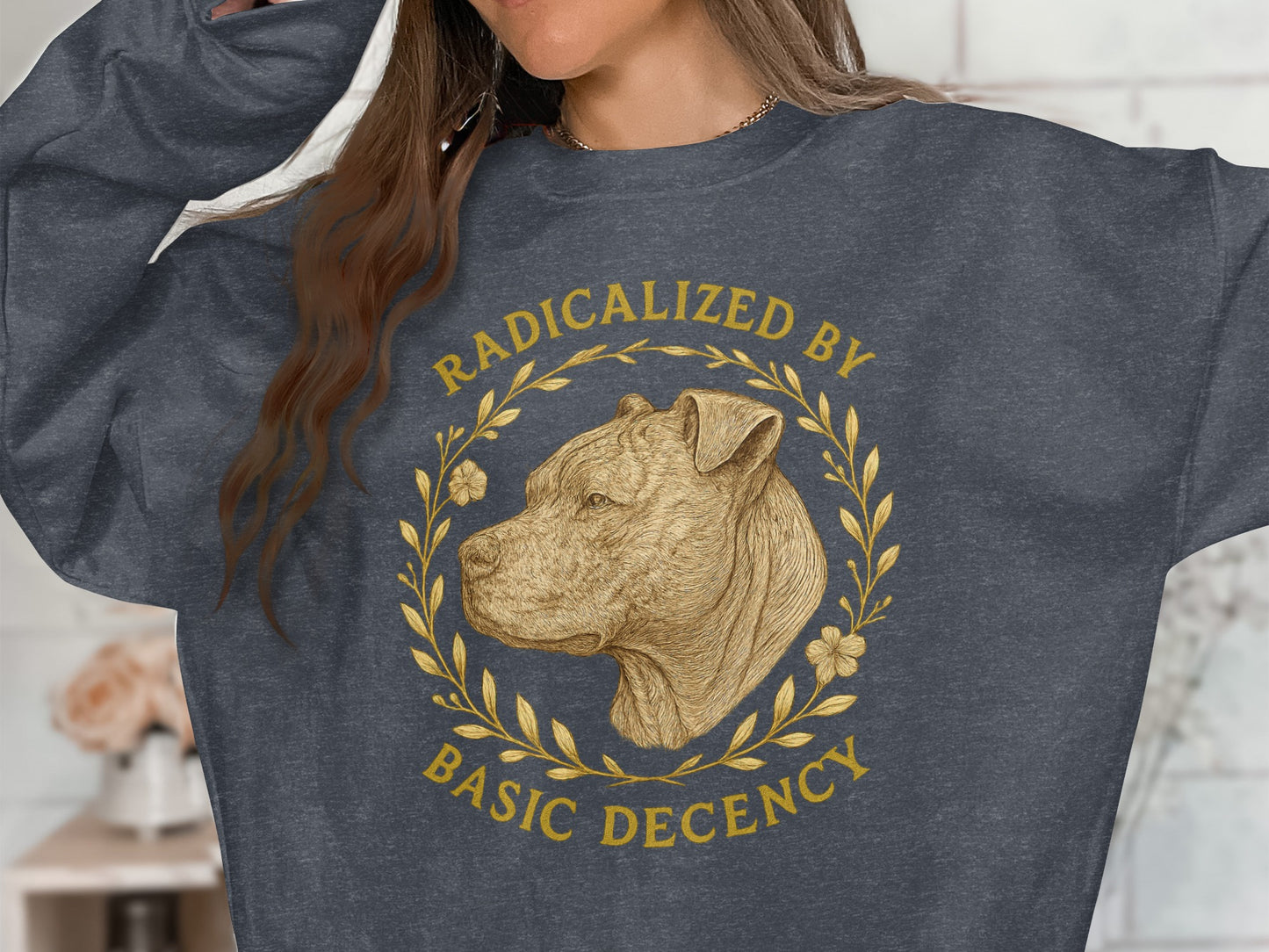 Radicalized by Basic Decency Graphic Sweatshirt product