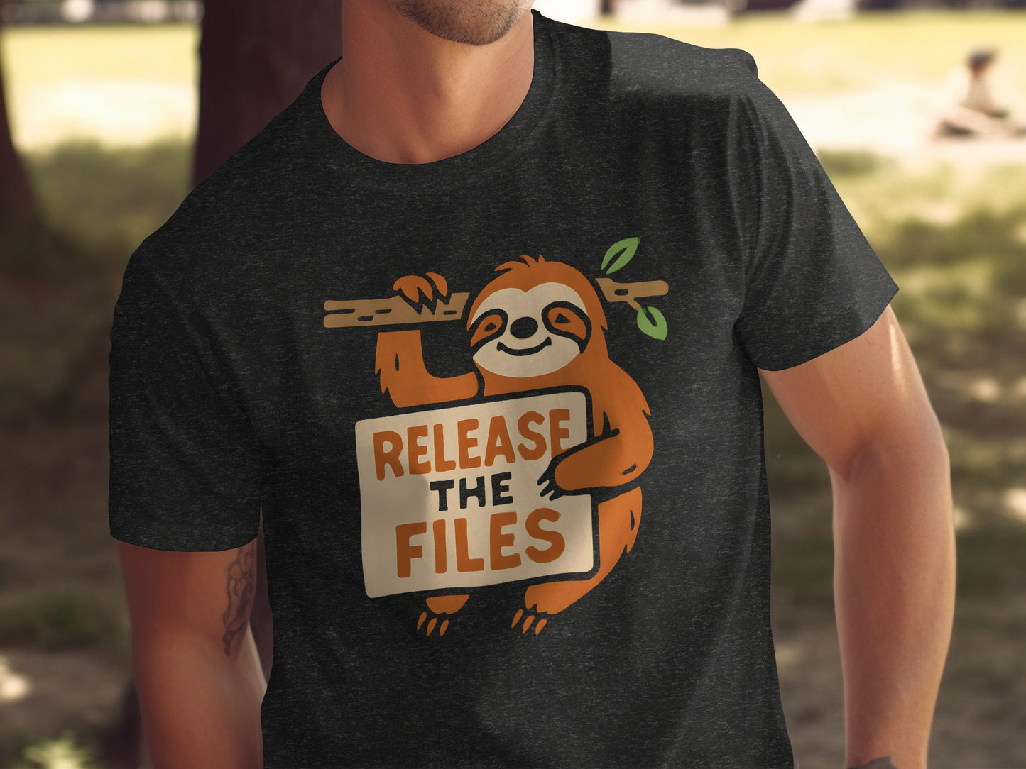 Funny Sloth Release The Files Graphic T-Shirt product