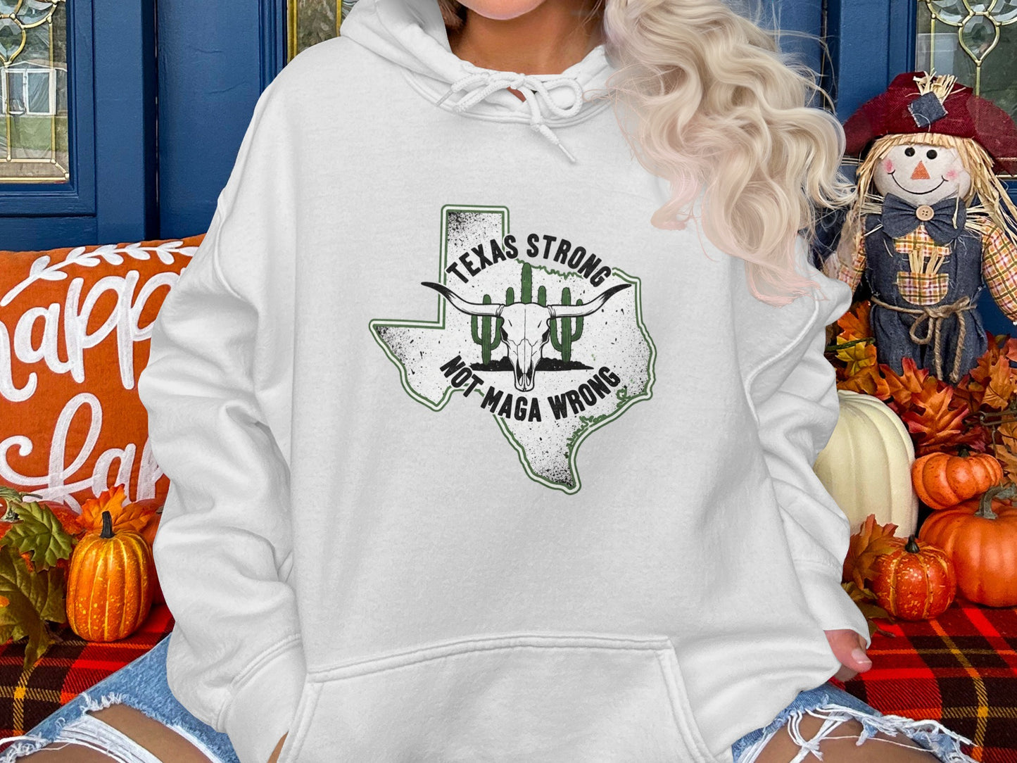 Texas Strong Not MAGA Wrong Hoodie product
