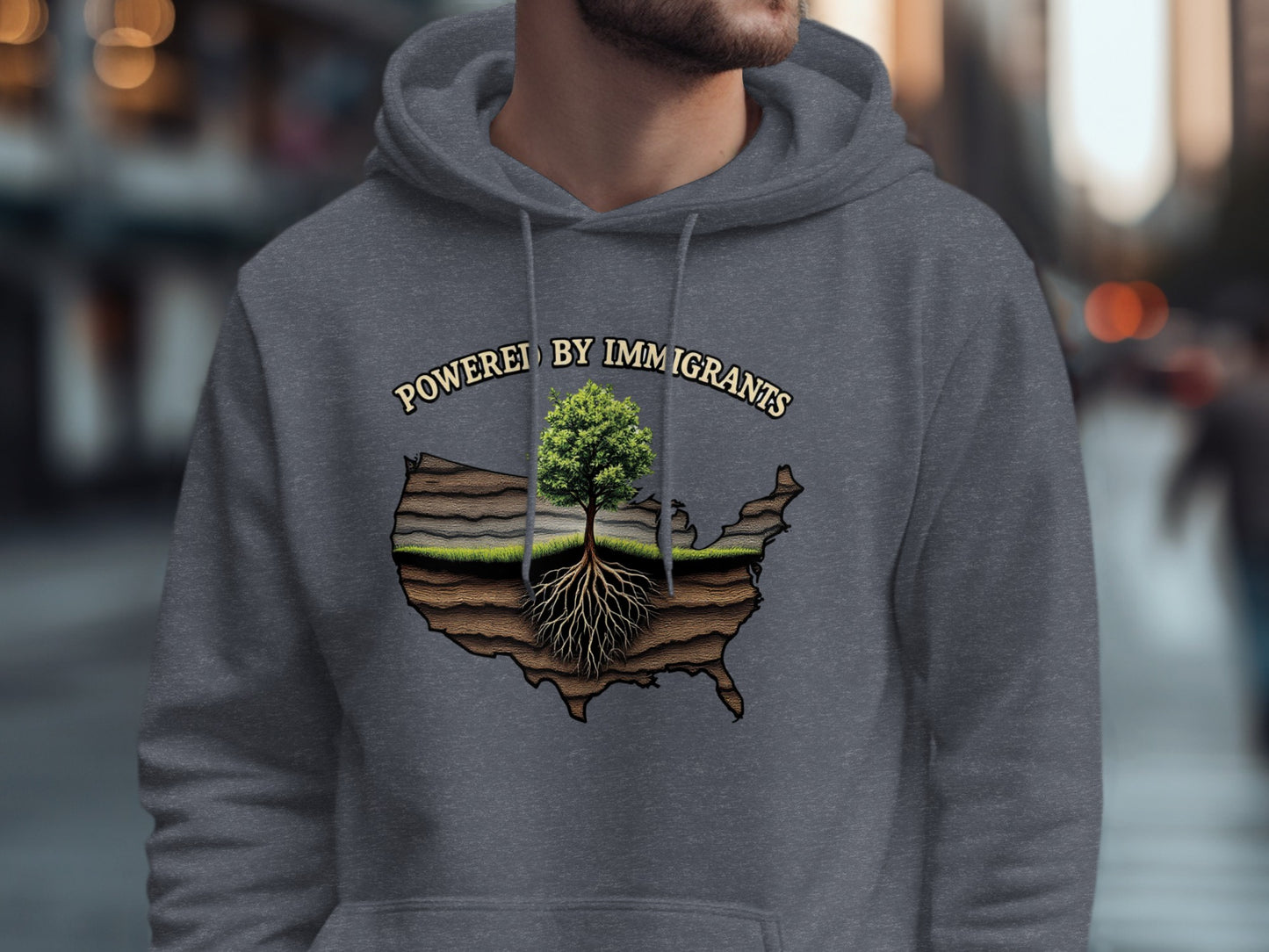 Powered By Immigrants Graphic Hoodie product
