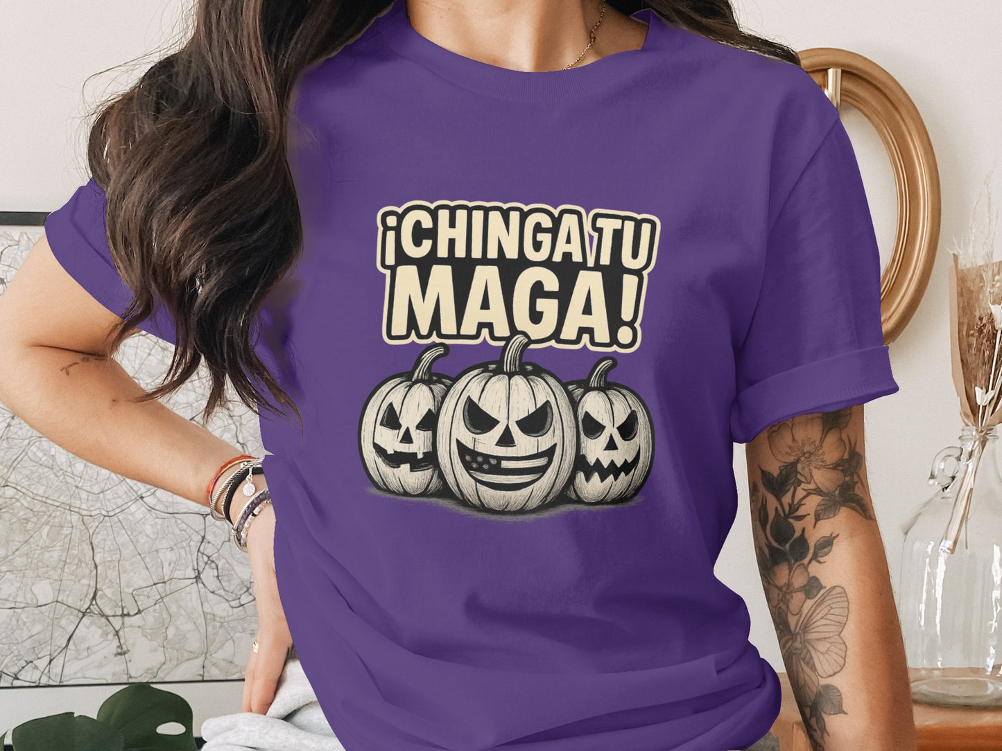 Halloween Spanish Quote Spooky Pumpkin Shirt product