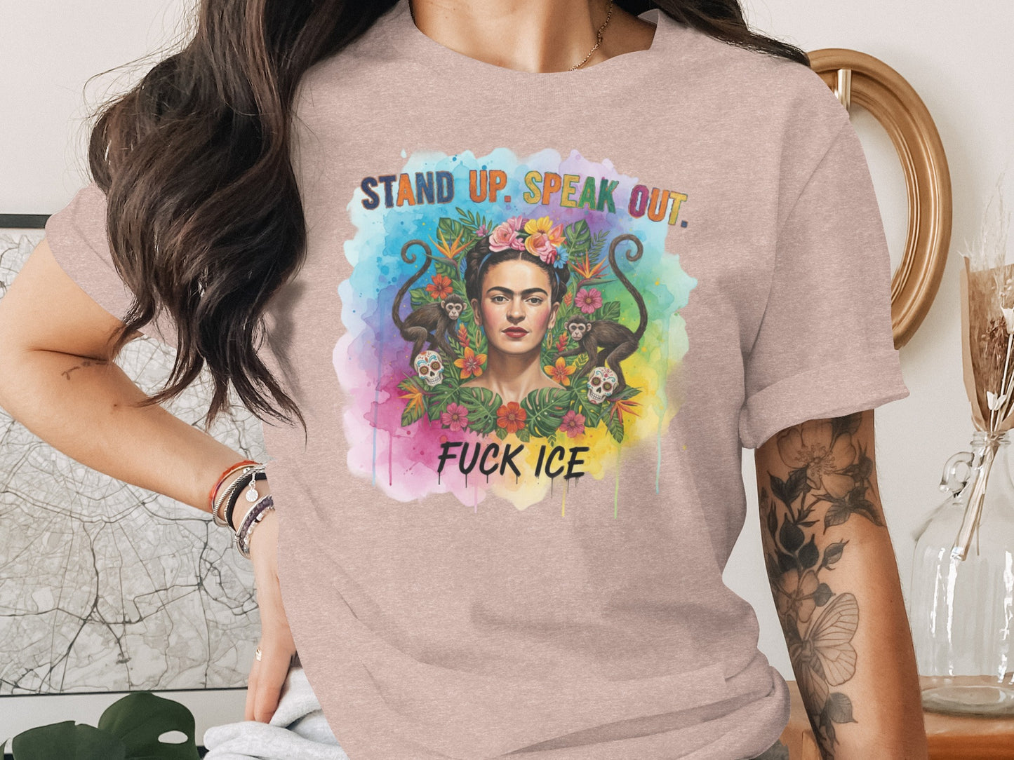 Stand Up Speak Out Fuck ICE Graphic T-Shirt product