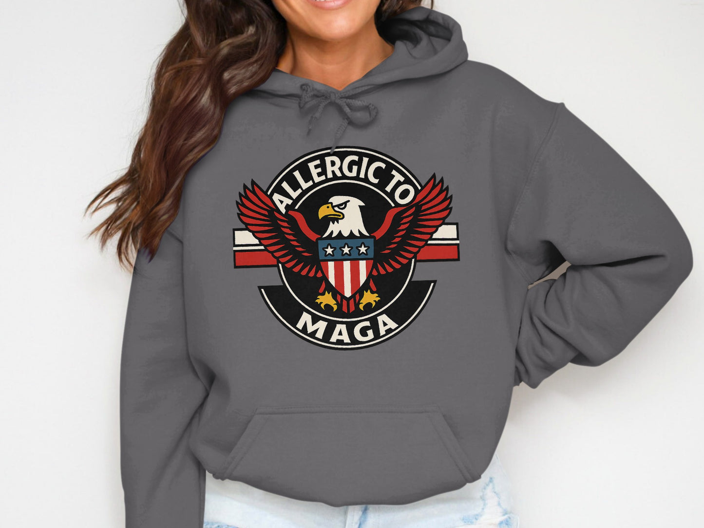 Allergic To Maga Graphic Hoodie Product