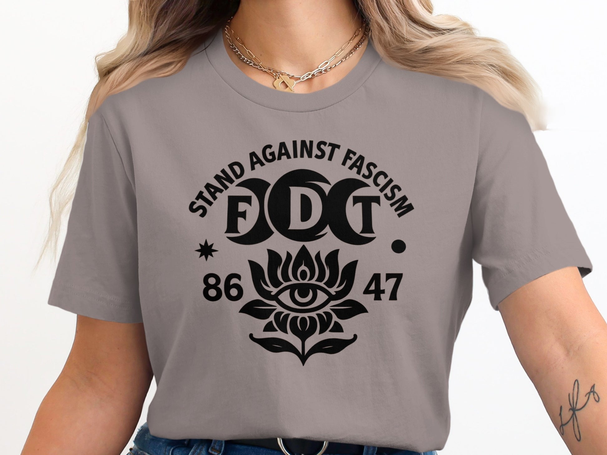 Stand Against Fascism FDT 8647 Statement Shirt