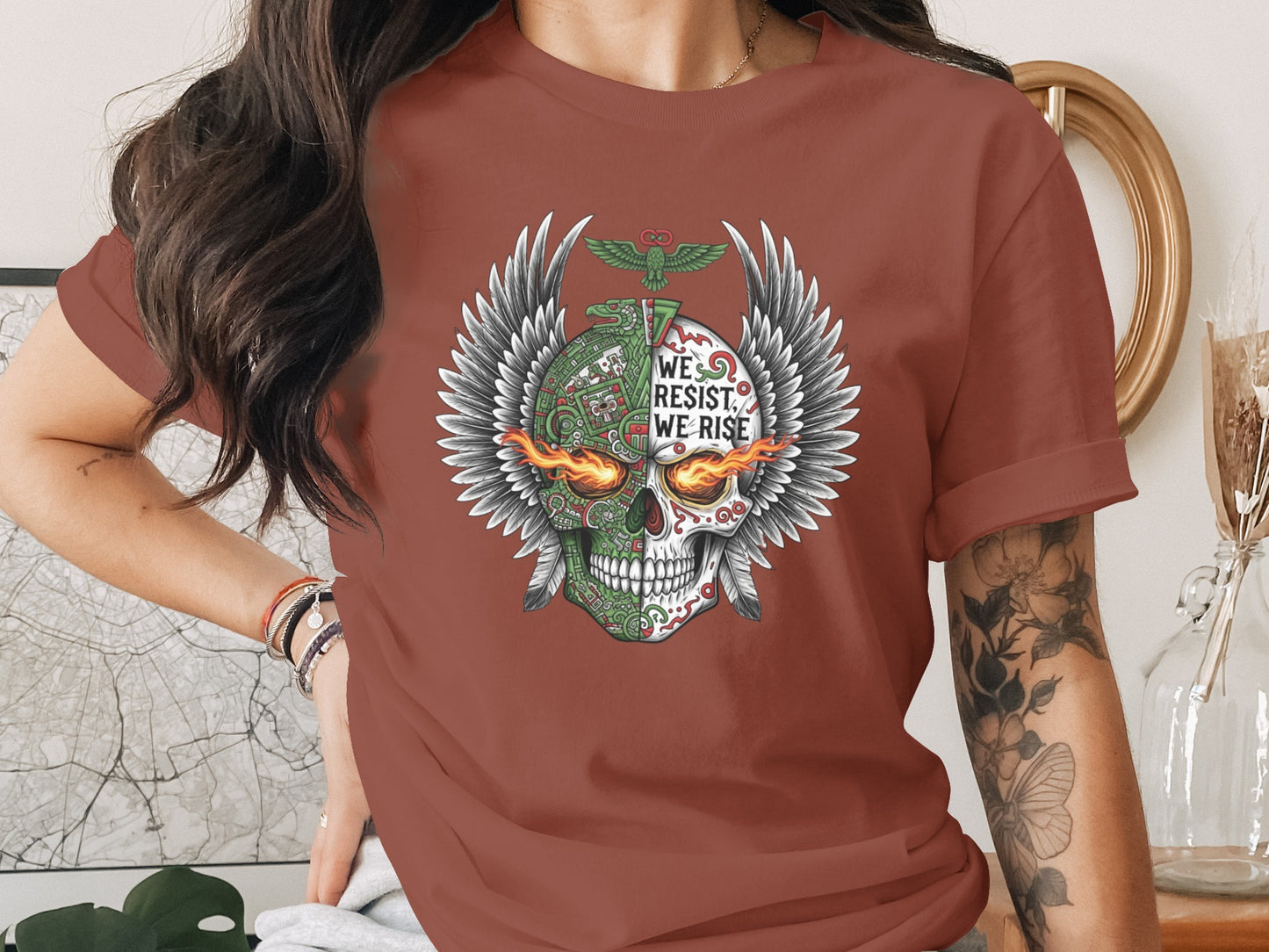 We Resist We Rise Skull Wing Graphic T-Shirt product type