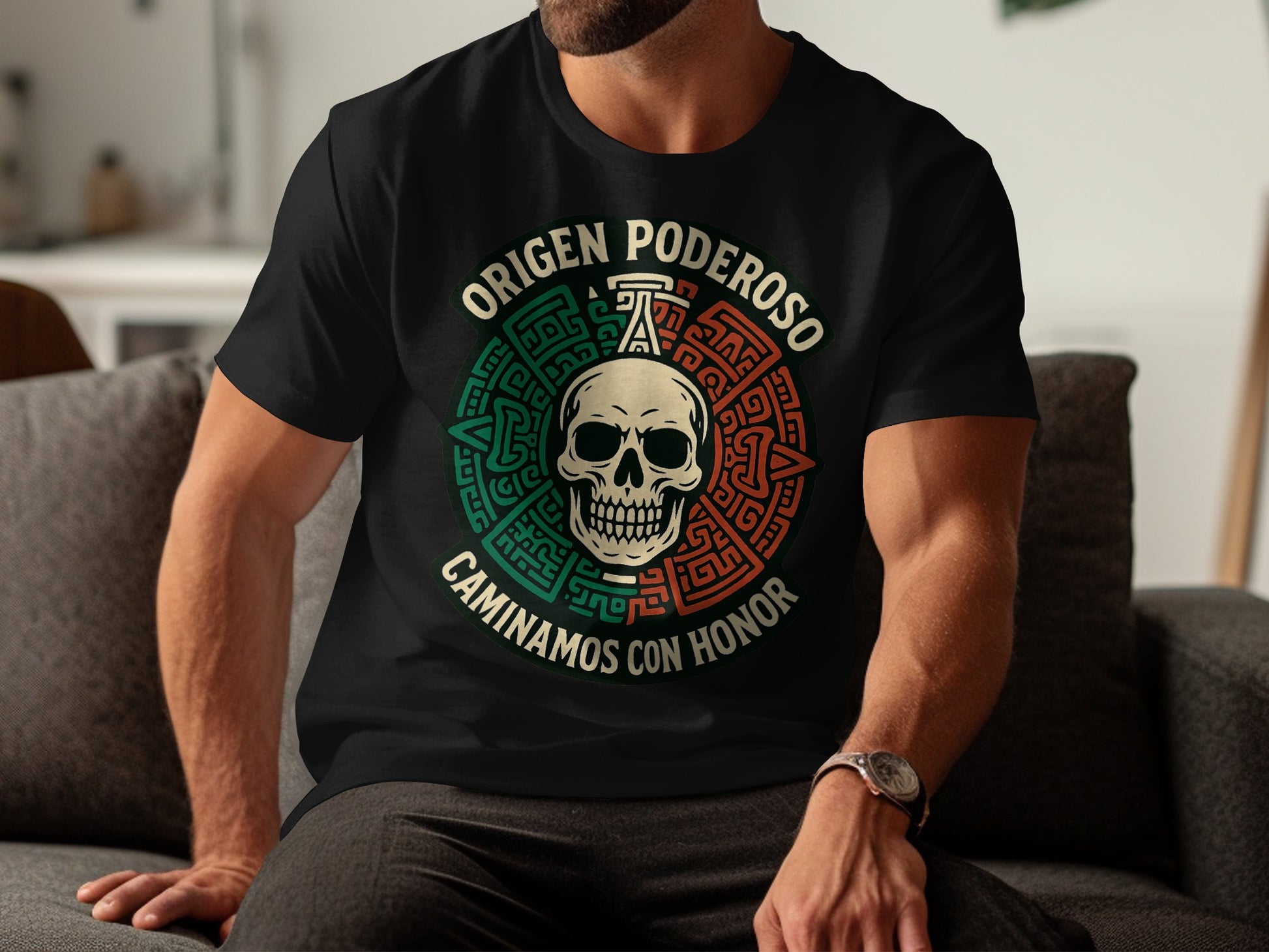 Origen Poderoso Caminamos Con Honor Skull T-shirt product