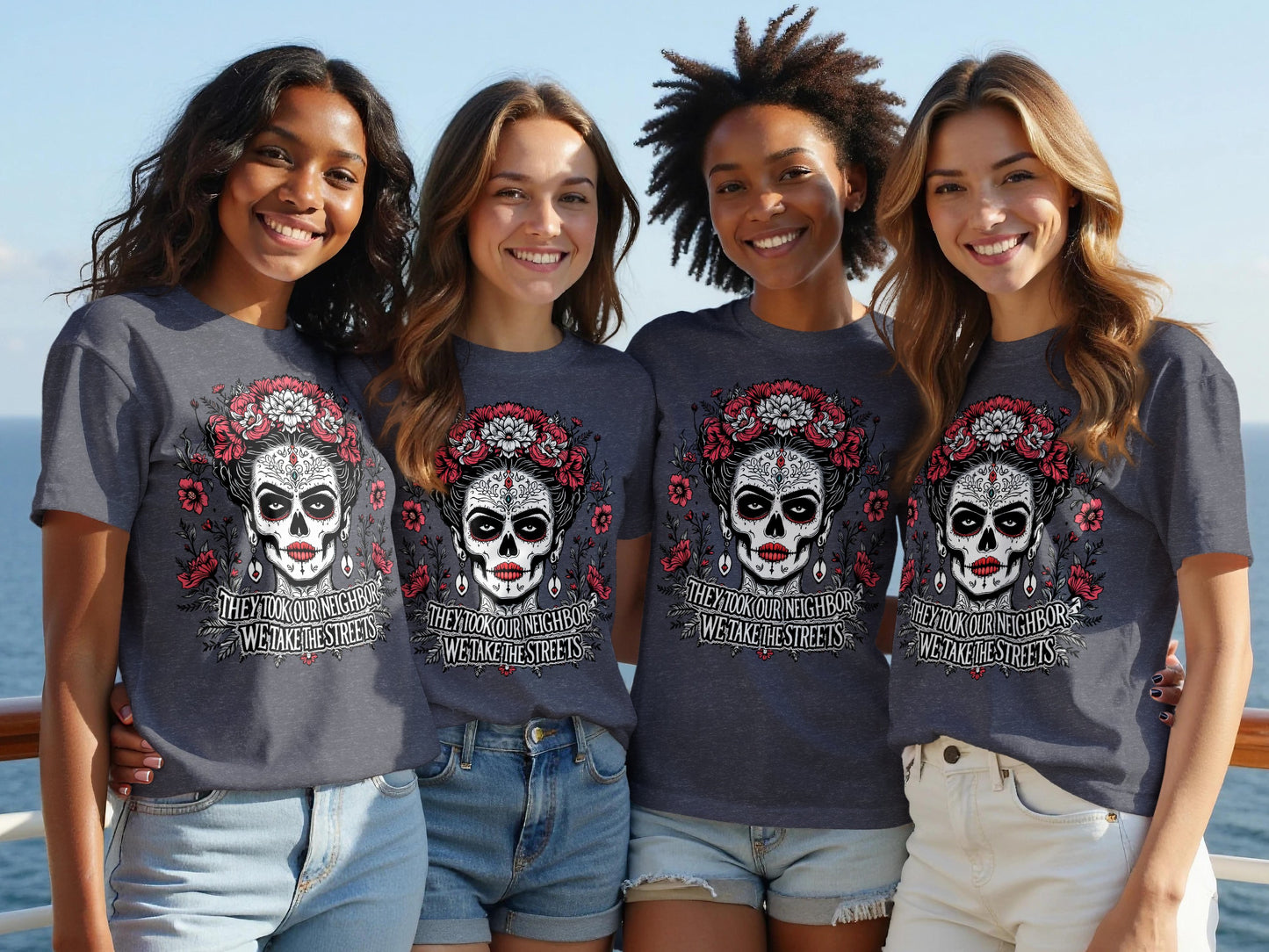 Day of the Dead Skull Design Theme T-shirt product type