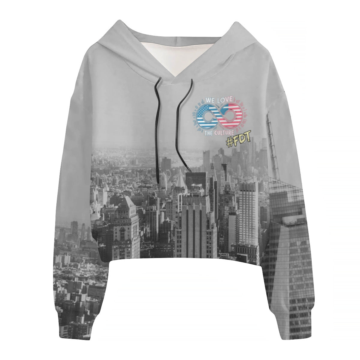 AOP Women's Cropped Hoodie