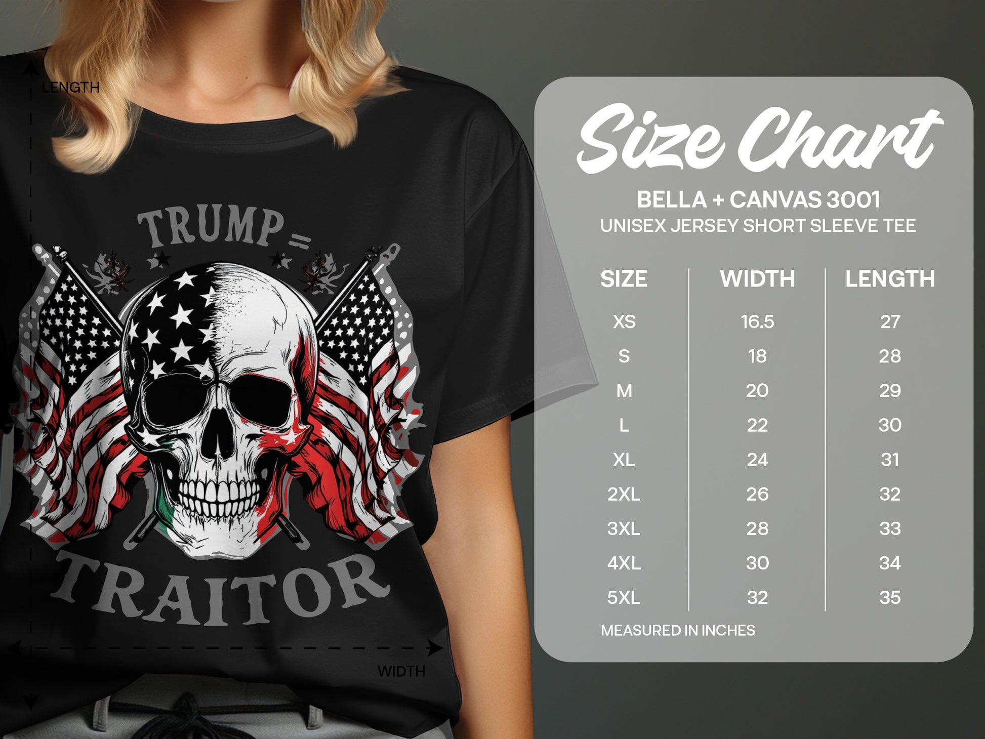 Patriotic Skull American Flags T-Shirt product type